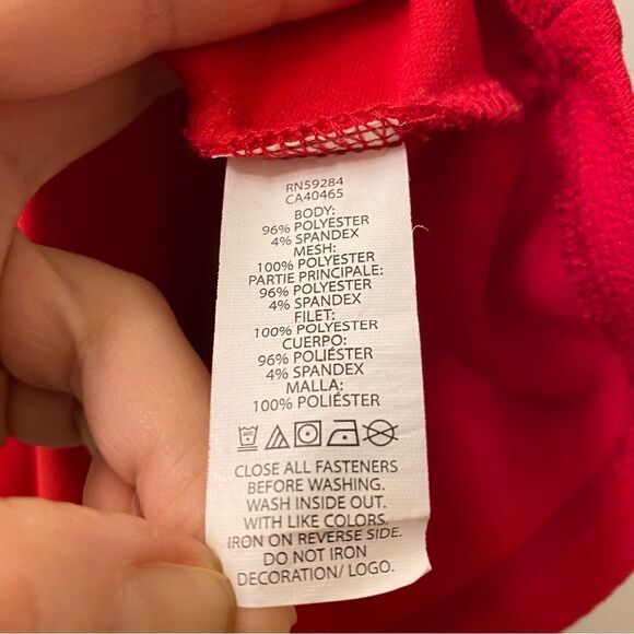 The Children’s Place Girls red dress formal rhinestone beaded collar mesh 6X-7 - Picture 10 of 11